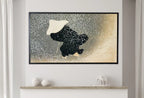 Detail view of artwork from Samsung Frame TV Art 4K Snow from Momoyogusa Japanese Wall Art. Instant Download Antique Japanese Art for the Frame TV. Vintage Wall Art. (variation 2)