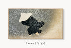 Samsung Frame TV Art 4K Snow from Momoyogusa Japanese Wall Art. Instant Download Antique Japanese Art for the Frame TV. Vintage Wall Art displayed on Samsung Frame TV on a living room wall.