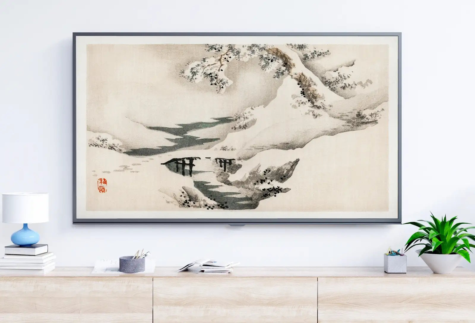 Included artwork preview showing first selection of artworks from Samsung Frame TV Art 4K Snow Landscape Vintage Japanese Wall Art. Instant Download Antique Japanese Art for the Frame TV. Vintage Wall Art.