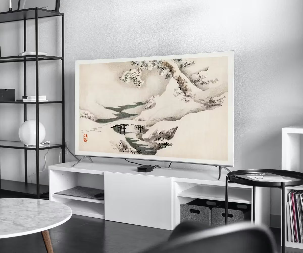 Samsung Frame TV Art 4K Snow Landscape Vintage Japanese Wall Art. Instant Download Antique Japanese Art for the Frame TV. Vintage Wall Art – Frame TV  Art