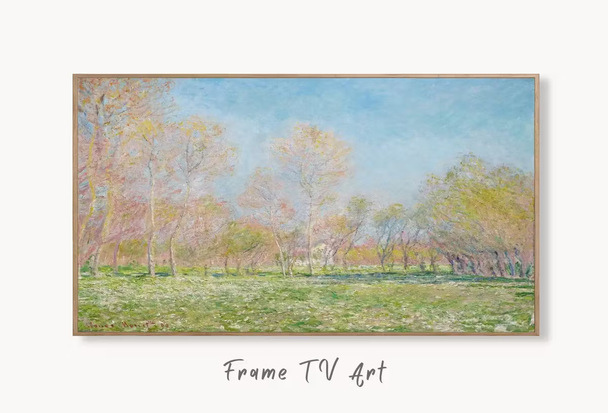 Samsung Frame TV Art 4K Spring Landscape Famous Claude Monet Painting. Instant Download Landscape Wall Art for Frame TV. Vintage Wall Art – Frame TV  Art
