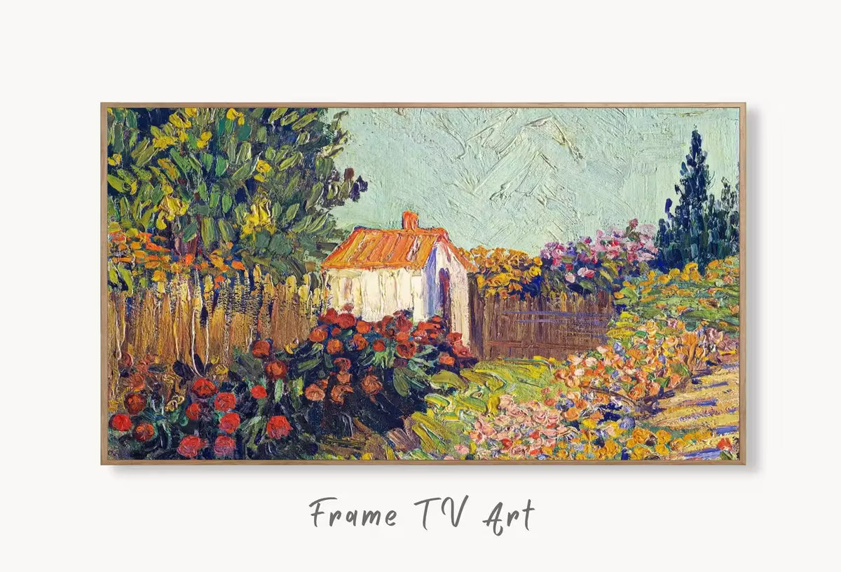 Samsung Frame TV Art 4K Spring Landscape Famous Painting by Vincent van Gogh. Instant Download van Gogh Art for the Frame TV. Vintage Decor – Frame TV  Art