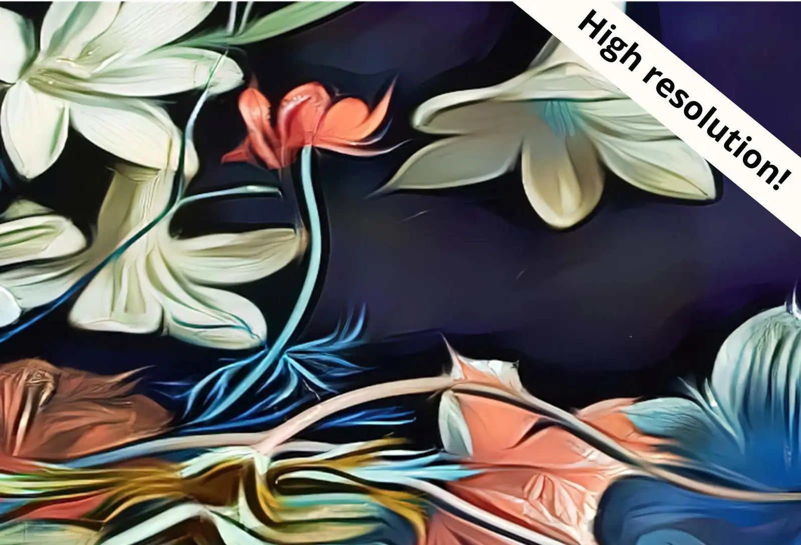 Second included artwork preview from Samsung Frame TV Art 4K Still life Painting. Flowers Vase Botanical Wall Art. Instant Download Colorful Retro Style Floral Art for Frame TV featuring various scenes.