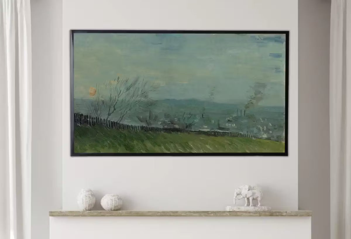 Samsung Frame TV Art 4K Sunset in Montmartre Famous Painting by Vincent van Gogh. Instant Download van Gogh Art for Frame TV. Vintage Art – Frame TV Art Set