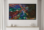 Detail view of artwork from Samsung Frame TV Art 4K Surreal Forest Animals Abstract Vintage Painting. Instant Download Art for Frame TV. Abstract Home Decor. TV Art. (variation 6)
