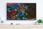 Detail view of artwork from Samsung Frame TV Art 4K Surreal Forest Animals Abstract Vintage Painting. Instant Download Art for Frame TV. Abstract Home Decor. TV Art. (variation 5)