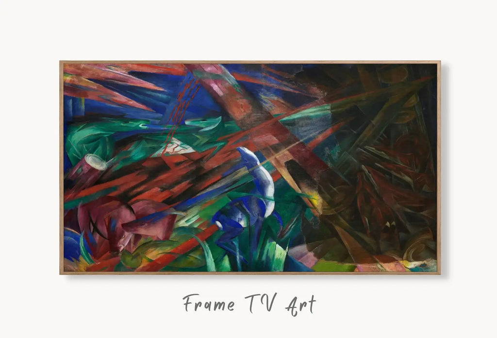 Collage of artworks from Samsung Frame TV Art 4K Surreal Forest Animals Abstract Vintage Painting. Instant Download Art for Frame TV. Abstract Home Decor. TV Art Frame TV Art Collection – digital download set.