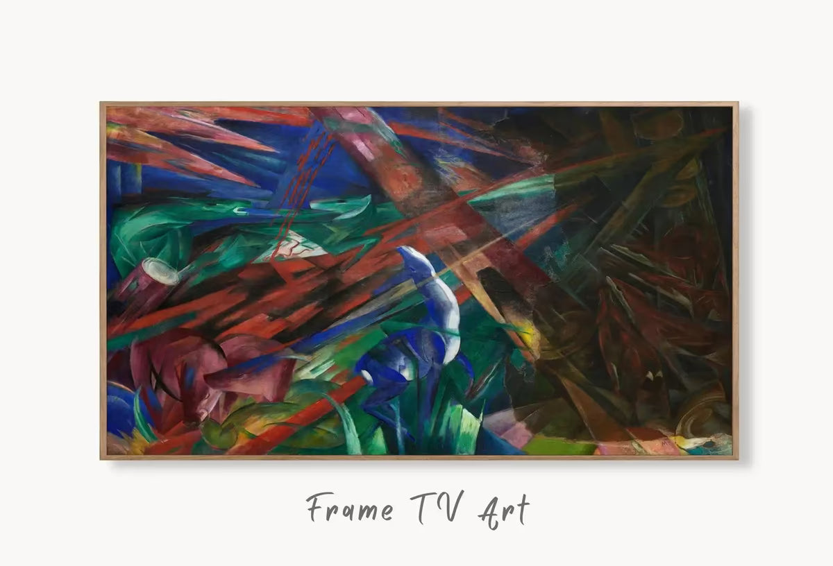 Samsung Frame TV Art 4K Surreal Forest Animals Abstract Vintage Painting. Instant Download Art for Frame TV. Abstract Home Decor. TV Art – Frame TV  Art