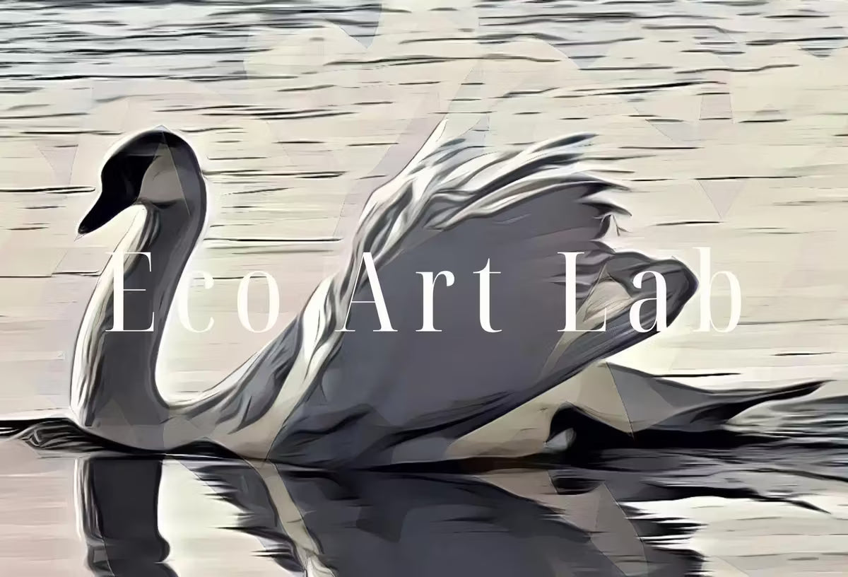 Samsung Frame TV Art 4K Swimming Swan, , Digital Art for Tv Swan Decor, White Frame TV Art, Swan Painting – Frame TV  Art