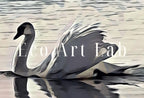 Included artwork preview showing first selection of artworks from Samsung Frame TV Art 4K Swimming Swan, Digital Download, Digital Art for Tv Swan Decor, White Frame TV Art, Swan Painting.