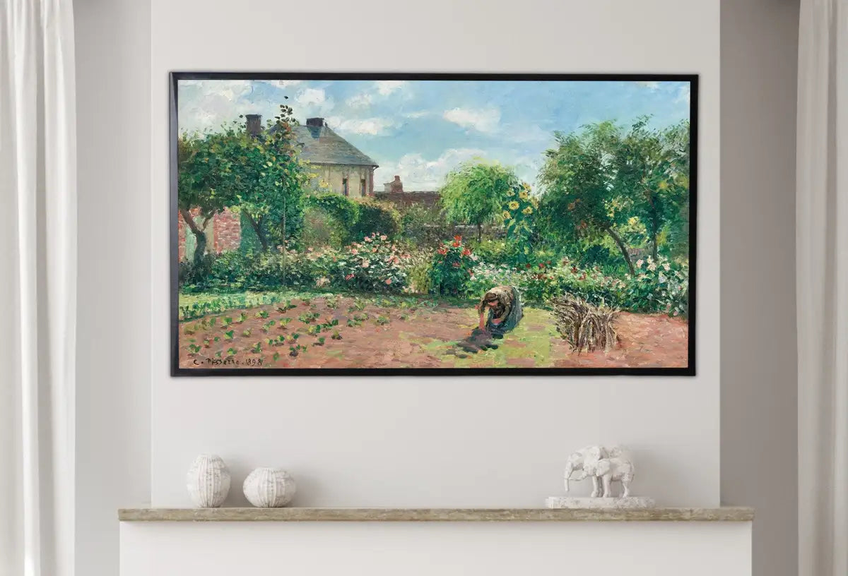 Detail view of artwork from Samsung Frame TV Art 4K The Artist's Garden Famous French Countryside Painting. Instant Download Landscape Art for Frame TV Vintage Wall Art. (variation 2)