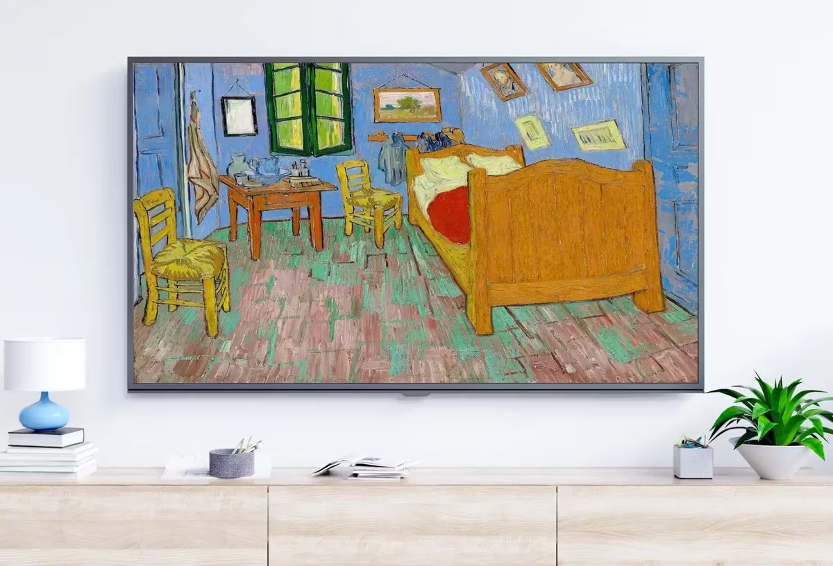 Samsung Frame TV Art 4K "The Bedroom" Famous Painting by Vincent van Gogh. Instant Download van Gogh Art for the Frame TV. Vintage Art – Frame TV  Art
