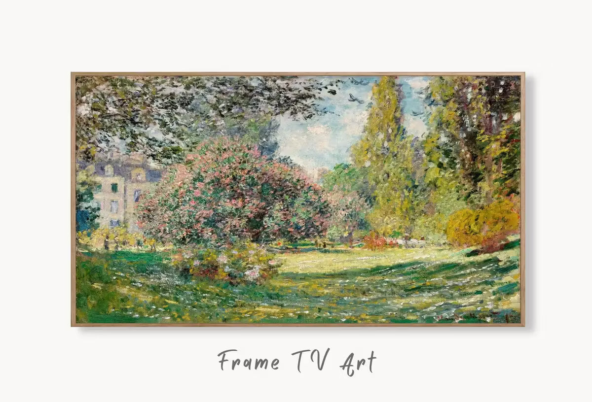 Samsung Frame TV Art 4K The Parc Monceau Famous Claude Monet Painting. Instant Download Landscape Wall Art for Frame TV. Vintage Wall Art – Frame TV  Art