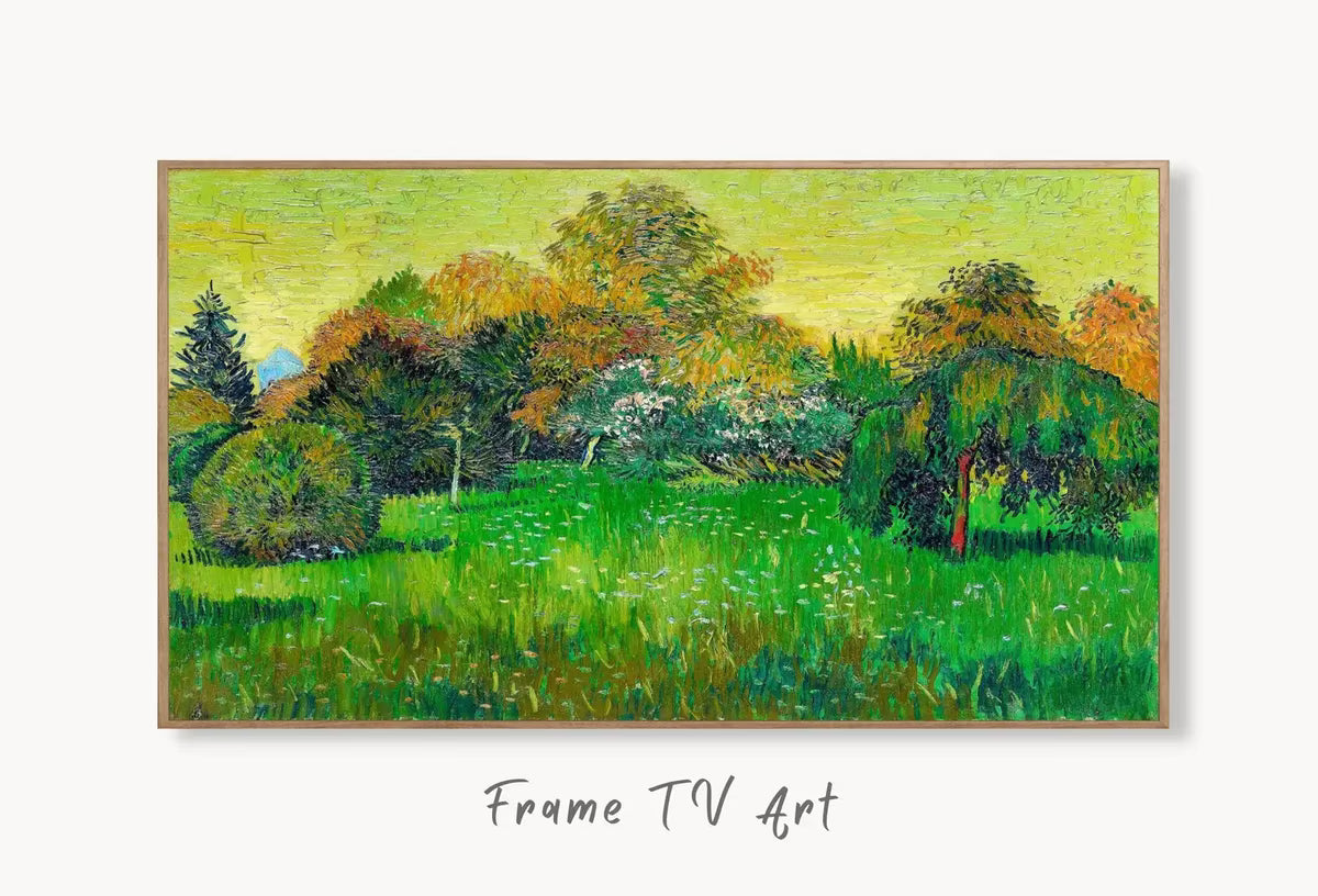 Samsung Frame TV Art 4K The Poet's Garden Famous Painting by Vincent van Gogh. Instant Download van Gogh Art for the Frame TV. Vintage Decor – Frame TV  Art