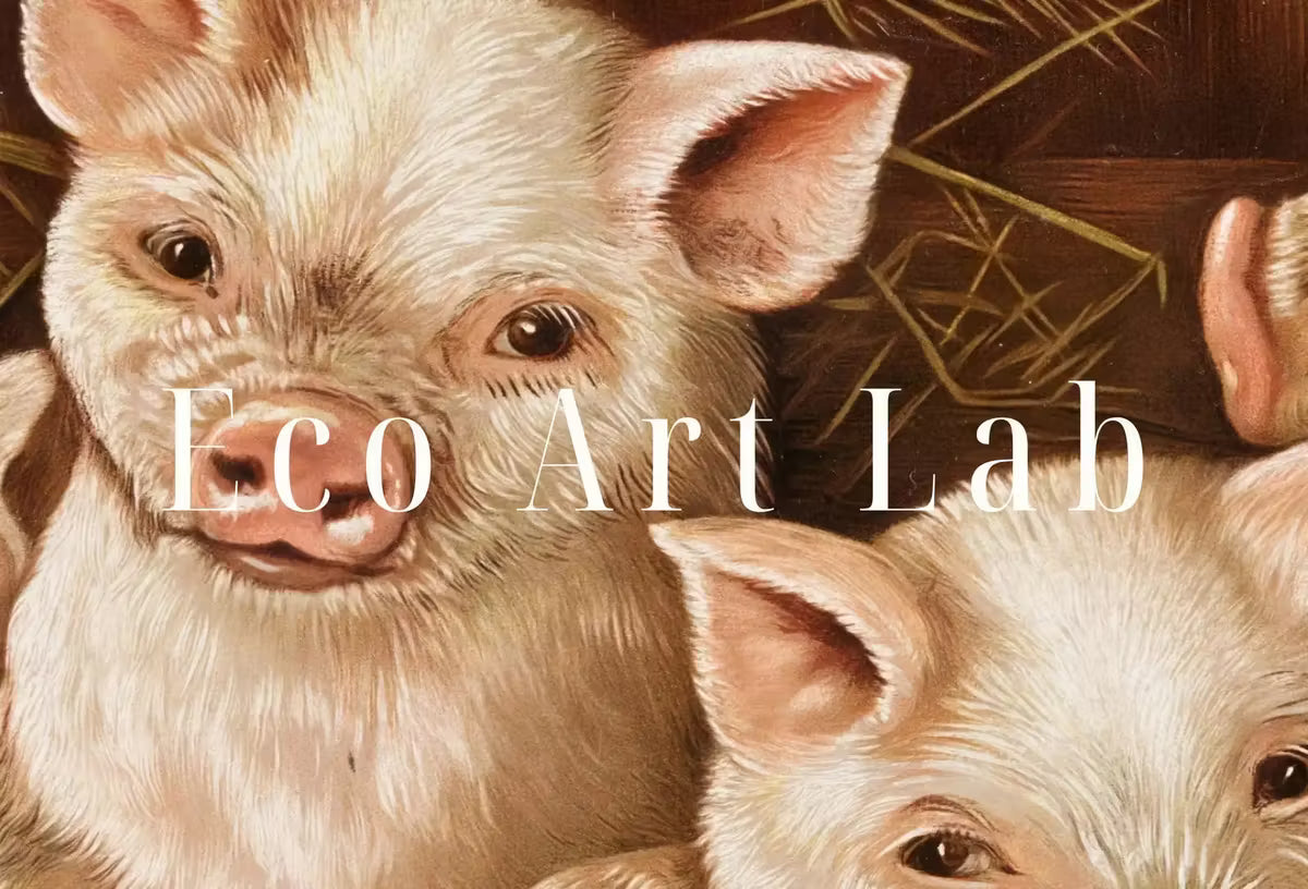 Samsung Frame TV Art 4K The Prize Piggies. Farm Animals Pigs Vintage Painting. Instant Download Art for the Samsung Frame TV. Art for TV – Frame TV  Art