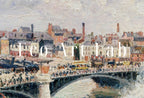 Detail view of artwork from Samsung Frame TV Art 4K The Seine River in Rouen European French City Painting. Instant Download Vintage Art for Samsung Frame TV. TV Art. (variation 2)