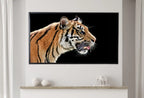 Detail view of artwork from Samsung Frame TV Art 4K Tiger digital Painting, Big Cat Wall Decor. Instant Download Nature Wildlife Art for the Frame TV. Tiger Art for TV. (variation 2)