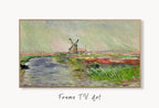 Samsung Frame TV Art 4K Tulip Field Famous Claude Monet Painting. Instant Download Vintage Art for Samsung Frame TV. Claude Monet Art for TV – Frame TV  Art
