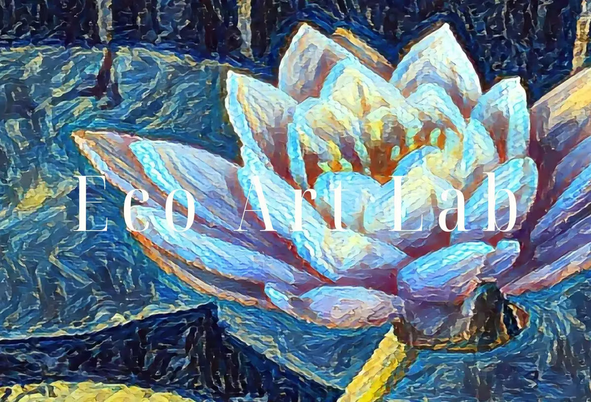 Samsung Frame TV Art 4K Two Lotus Flowers in Blue Digital Painting. Instant Download Colorful Botanical Lotus Floral Art for the Frame TV – Frame TV  Art