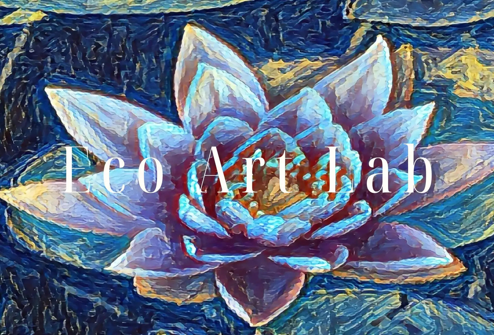 Detail view of artwork from Samsung Frame TV Art 4K Two Lotus Flowers in Blue Digital Painting. Instant Download Colorful Botanical Lotus Floral Art for the Frame TV. (variation 1)