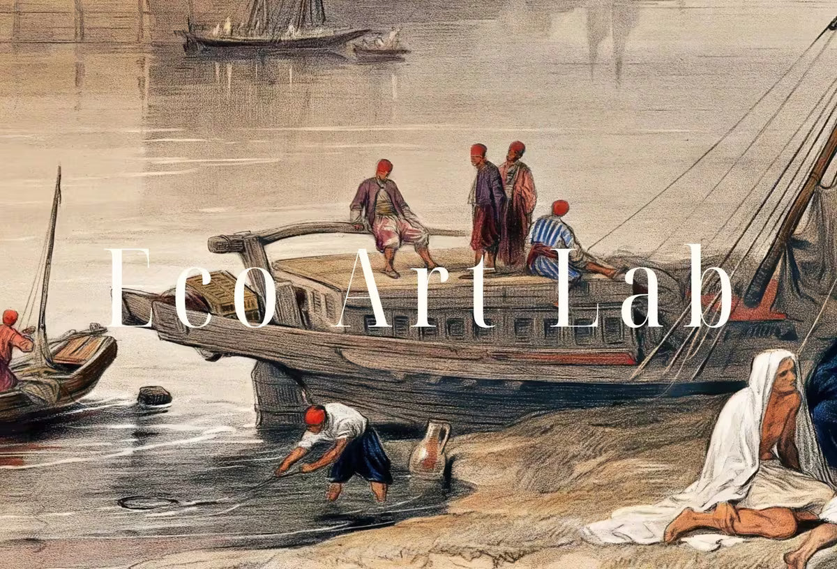 Samsung Frame TV Art 4K View on the Nile Ancient Egyptian Wall Art. Instant Download Antique Architecture Vintage Egyptian Art for Frame TV – Frame TV  Art