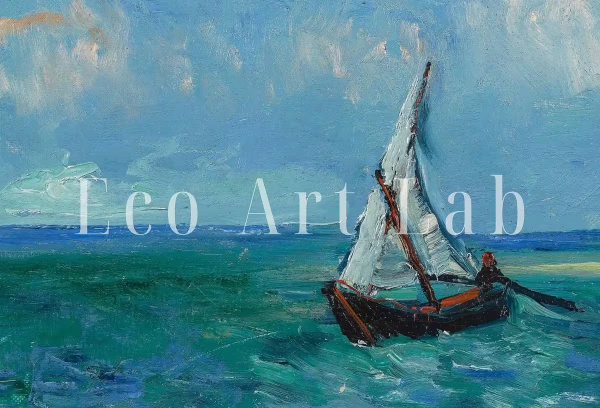 Samsung Frame TV Art 4K Vincent van Gogh Seascape with Boats Painting. Instant Download Famous Vintage Nautical Art for the Samsung Frame TV – Frame TV  Art