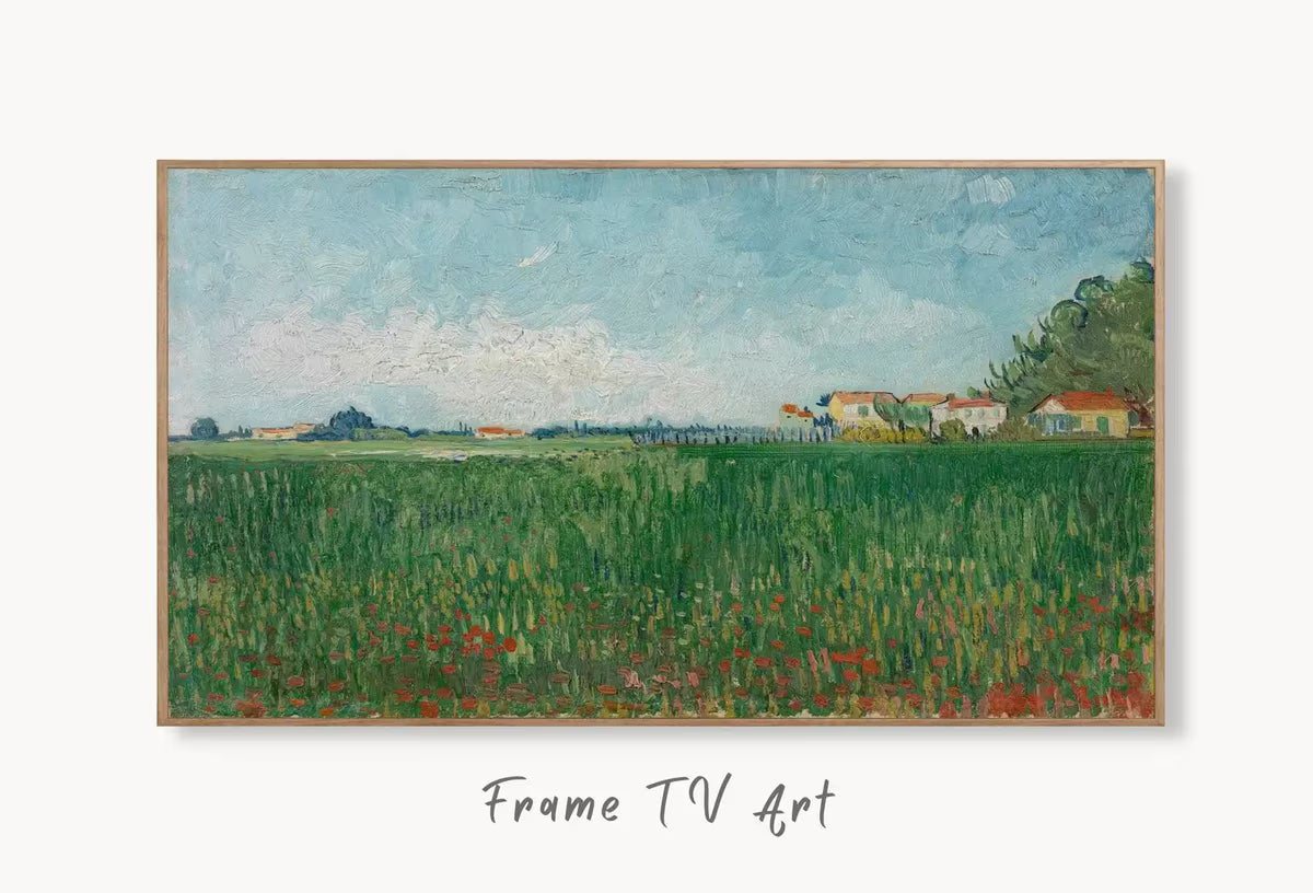Samsung Frame TV Art 4K Vincent van Gogh's Field with Poppies Famous Painting. Instant Download van Gogh Art for the Frame TV. Vintage Decor – Frame TV  Art