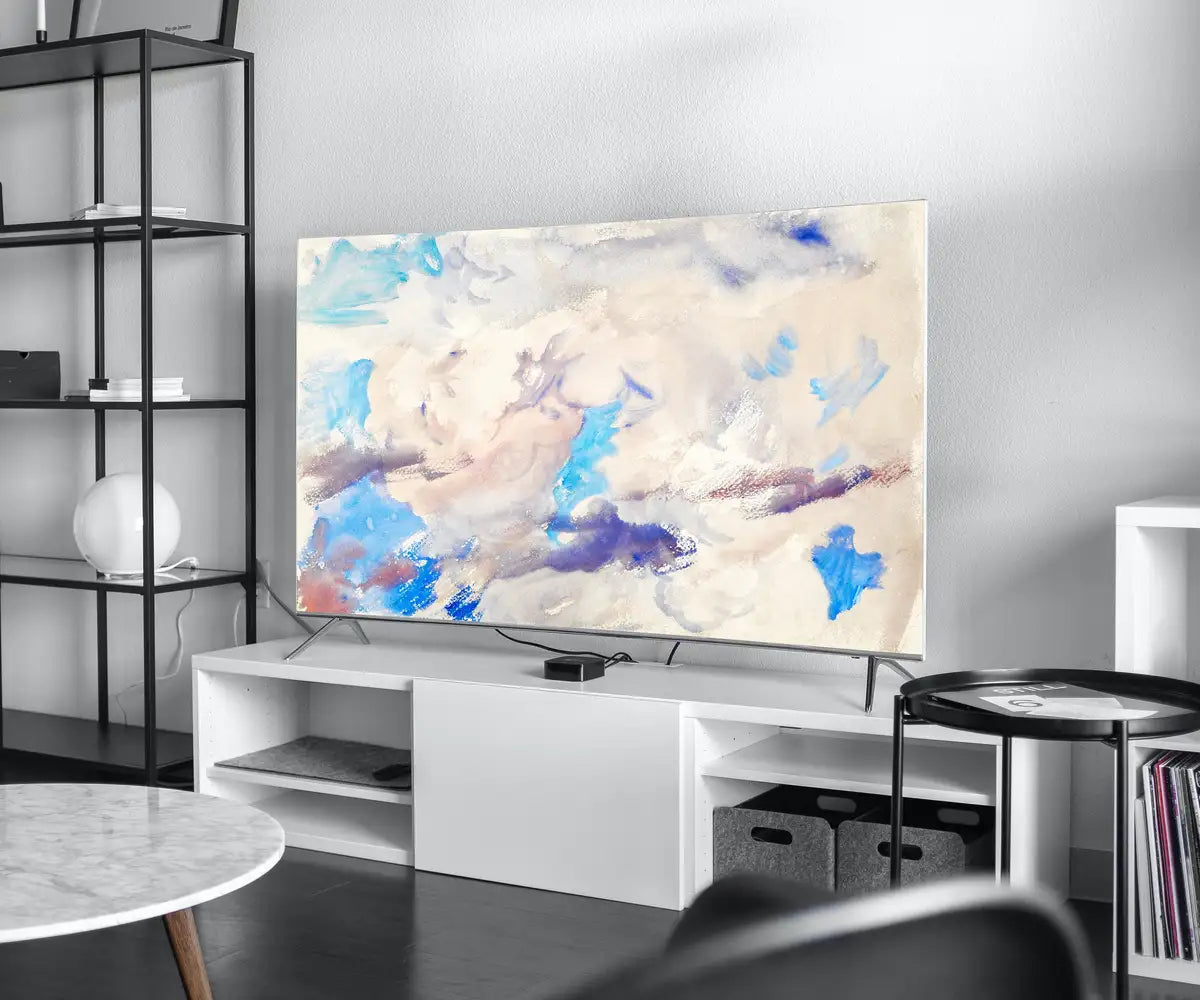 Detail view of artwork from Samsung Frame TV Art, 4K Vintage Abstract Cloud Painting. Cloud Art Home Decor, Instant Download for Samsung Frame, Watercolor TV Art. (variation 2)