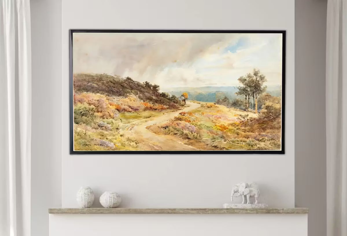 Samsung Frame TV Art 4K Vintage Autumn Landscape Painting. Instant Download Colorful Autumn Art for the Frame TV. Landscape Art for TV – Frame TV  Art