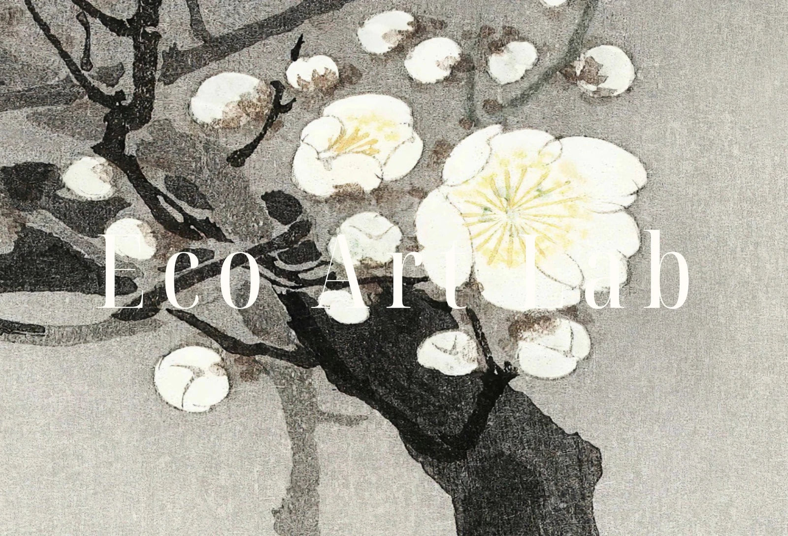 Detail view of artwork from Samsung Frame TV Art 4K Vintage Japanese Painting Plum Blossom & Moon. Instant Download Antique Japanese Art for Frame TV. Vintage Wall Art. (variation 1)