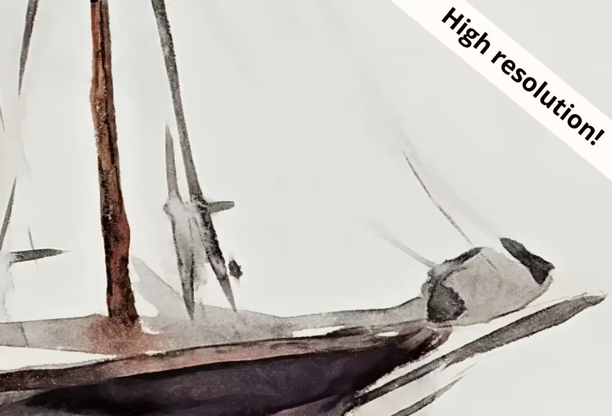 Samsung Frame TV Art 4K Vintage Sail Boat Painting, Nautical Wall Decor. Instant Download Boat Art for the Frame TV. Minimalist Art for TV – Frame TV  Art