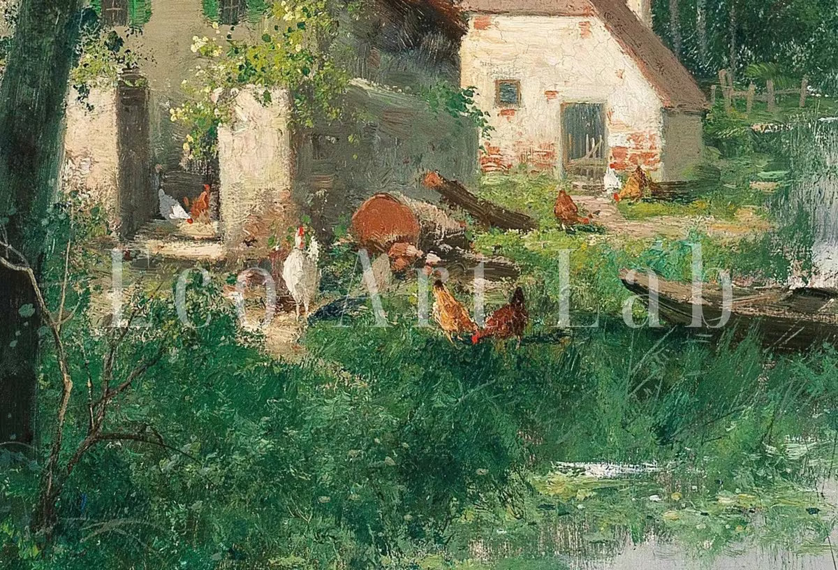 Samsung Frame TV Art 4K Vintage Spring River Landscape Painting. Instant Download Antique Landscape Wall Art for Frame TV. Vintage Wall Art – Frame TV  Art