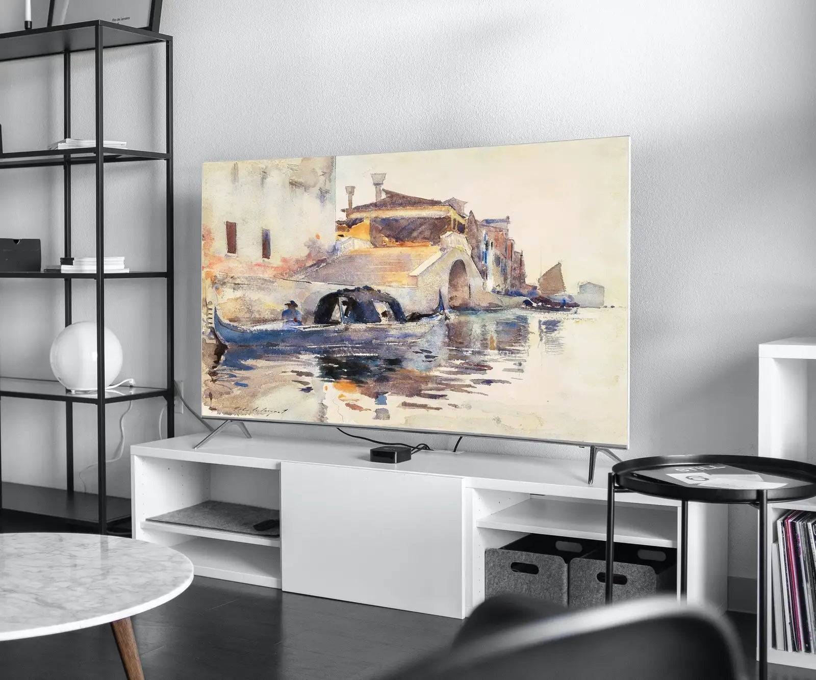 Second included artwork preview from Samsung Frame TV Art 4K Vintage Venice Canal Painting. Instant Download Art for TV. Colorful Frame TV Art. Watercolor Landscape Painting featuring various scenes.