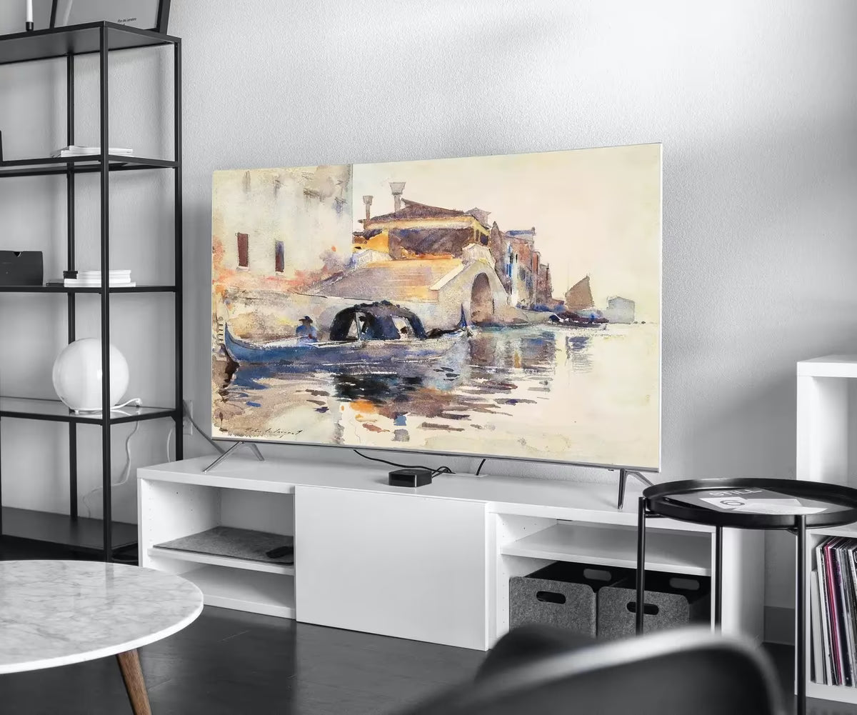 Samsung Frame TV Art 4K Vintage Venice Canal Painting. Instant Download Art for TV. Colorful Frame TV Art. Watercolor Landscape Painting – Frame TV  Art