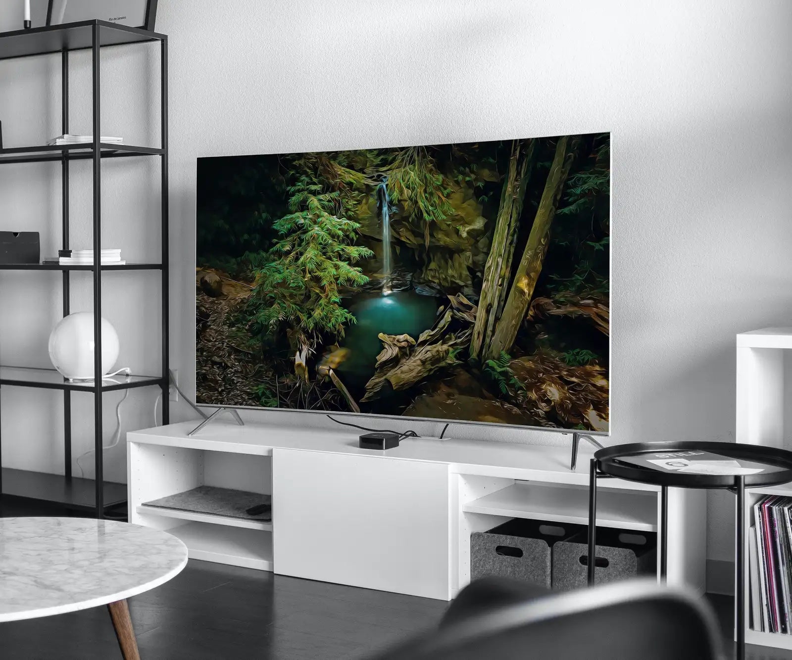 Second included artwork preview from Samsung Frame TV Art 4K Waterfall in Forest Digital Painting. Instant Download Art for TV. Colorful Frame TV Art featuring various scenes.