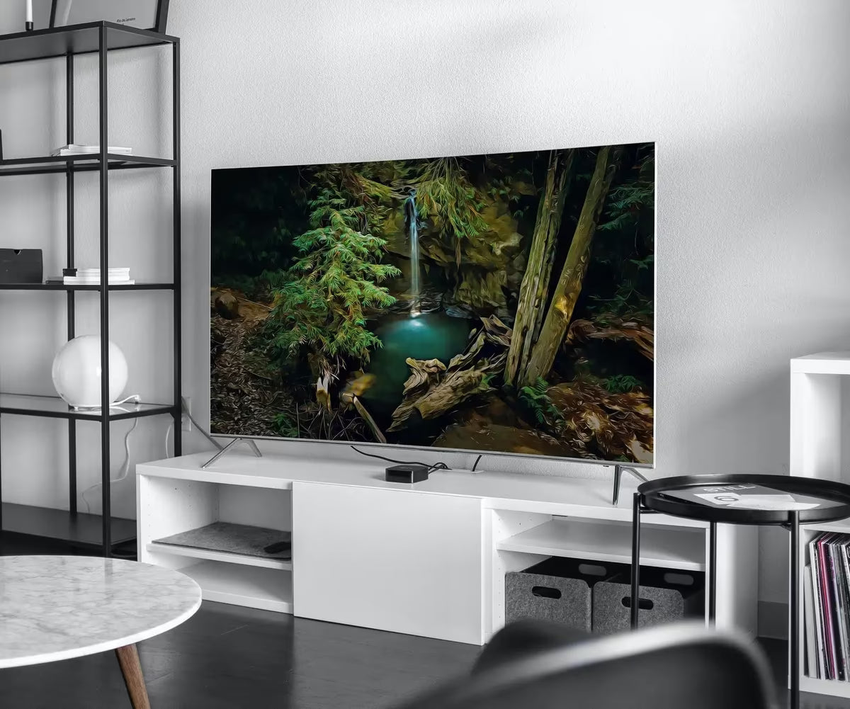 Samsung Frame TV Art 4K Waterfall in Forest Digital Painting. Instant Download Art for TV. Colorful Frame TV Art – Frame TV  Art