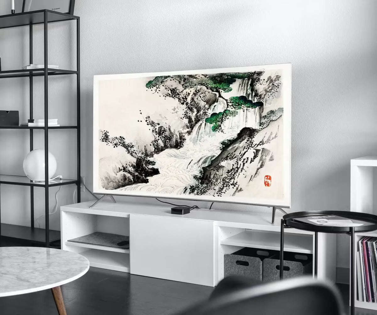 Samsung Frame TV Art 4K Waterfall Vintage Japanese Wall Art. Instant Download Antique Japanese Art for the Frame TV. Vintage Wall Art – Frame TV  Art