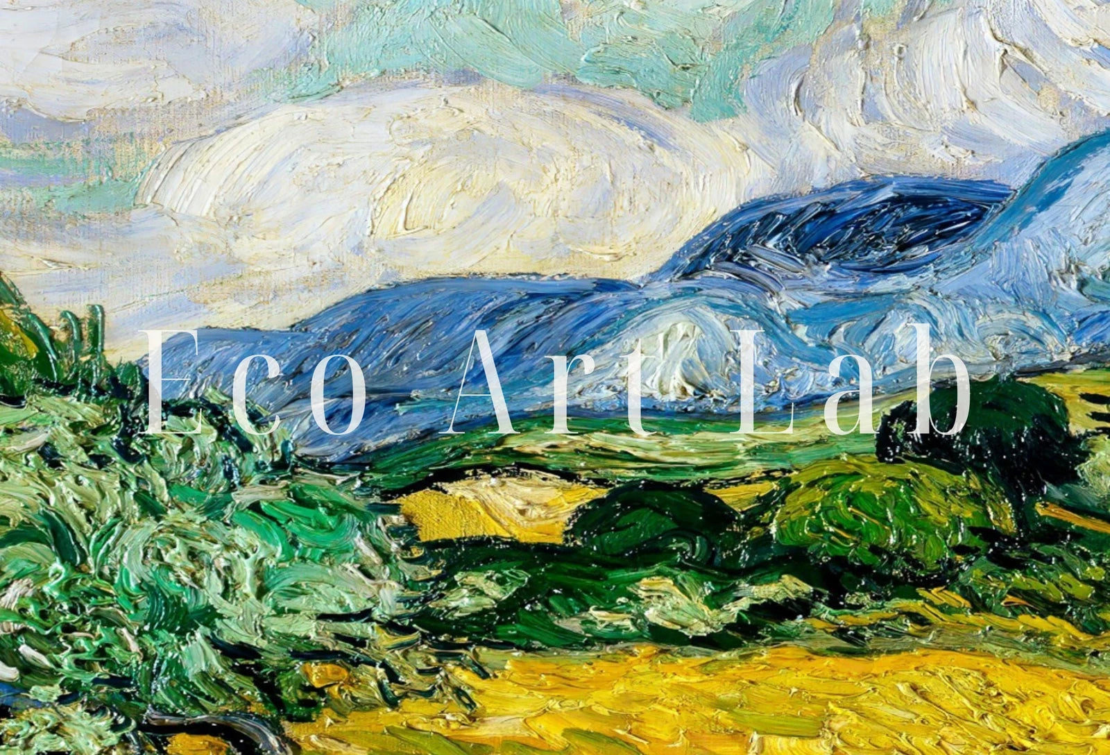 Detail view of artwork from Samsung Frame TV Art 4K Wheat Field Famous Painting by Vincent van Gogh. Instant Download van Gogh Landscape for the Frame TV. Vintage Decor. (variation 1)