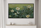 Detail view of artwork from Samsung Frame TV Art 4K Wild Roses Famous Painting by Vincent van Gogh. Instant Download van Gogh Art for Frame TV. Vintage Wall Art. (variation 2)
