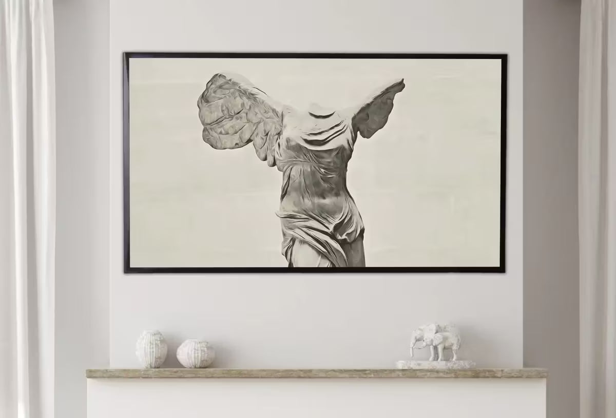Samsung Frame TV Art 4K Winged Victory of Samothrace Ancient Greek Mythology Art Vintage Painting. Greek Goddess Statue Art for Frame TV. – Frame TV  Art