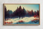 Samsung Frame TV Art 4K Winter Forest Country Scenery Landscape. Instant Download Rustic Winter Art for the Frame TV. Landscape Art for TV – Frame TV  Art