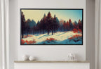 Samsung Frame TV Art 4K Winter Forest Country Scenery Landscape. Instant Download Rustic Winter Art for the Frame TV. Landscape Art for TV – Frame TV  Art