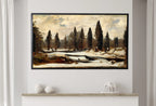 Second included artwork preview from Samsung Frame TV Art 4K Winter Landscape Rustic Digital Painting. Instant Download Muted Country Art for Samsung Frame TV. Moody Art for TV featuring various scenes.