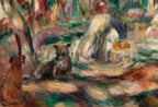 Detail view of artwork from Samsung Frame TV Art 4K Woman in Garden by Auguste Renoir. Famous Antique Oil Painting. Landscape Vintage Impressionist Art for Frame TV. (variation 1)