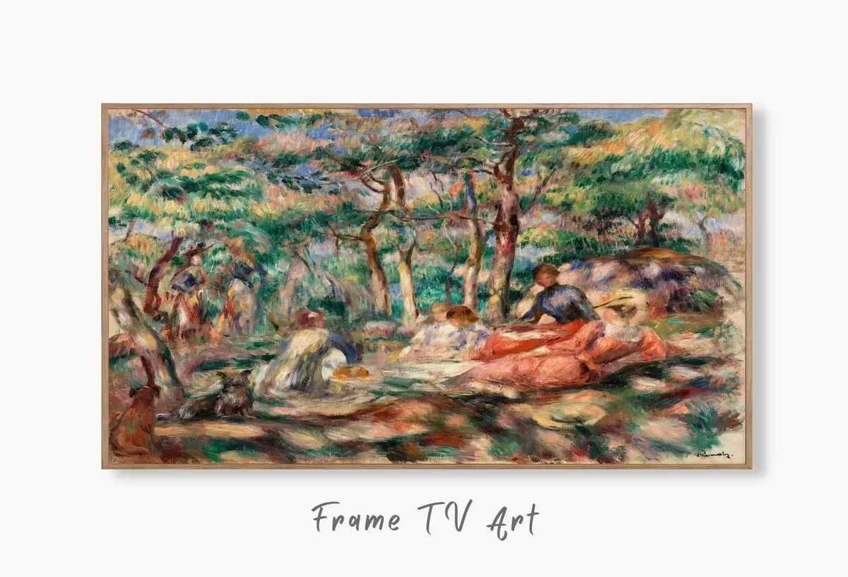 Samsung Frame TV Art 4K Woman in Garden by Auguste Renoir. Famous Antique Oil Painting. Landscape Vintage Impressionist Art for Frame TV – Frame TV  Art