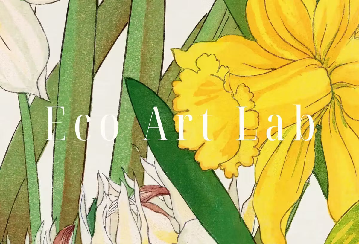 Samsung Frame TV Art 4K Yellow Daffodil Flowers Vintage Japanese Art. Instant Download Antique Japanese Art for Frame TV. Vintage Wall Art – Frame TV  Art