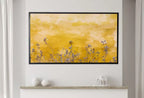 Samsung Frame TV Art 4K Yellow Modern Wall Texture Floral Abstract Painting. Minimal Abstract Art Instant Download Cracked Paint Art for TV. – Frame TV  Art