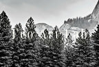 Detail view of artwork from Samsung Frame TV Art 4K Yosemite National Park Mountain Digital Painting. Instant Download Black and White Art for TV. Nature Wall Art. (variation 1)