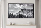 Samsung Frame TV Art 4K Yosemite National Park Mountain Digital Painting. Instant Download Black and White Art for TV. Nature Wall Art – Frame TV  Art