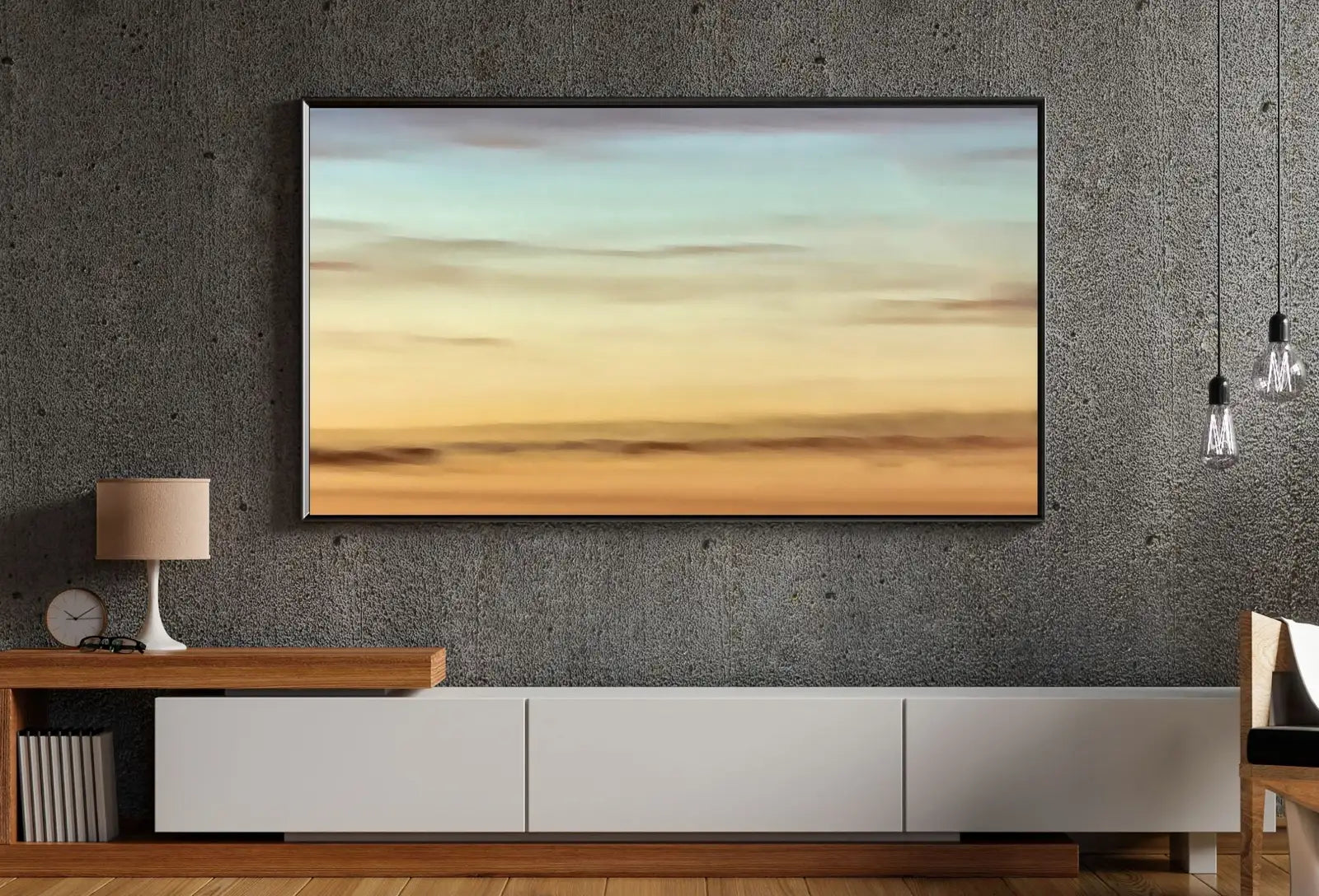 Detail view of artwork from Samsung Frame TV Art, Evening Colors Abstract, Samsung Art TV, Digital Download for Samsung Frame, Digital Download, Frame TV Art. (variation 1)